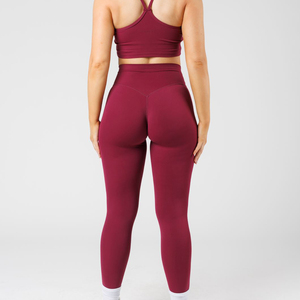 Nouveauté 2025 Vente chaude Leggings femme taille mi-haute unis Pantalons de yoga Fitness Course à pied Séchage rapide Respirant - Product Image 4