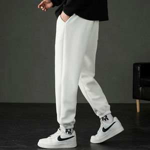 กางเกงวอร์มกีฬาวิ่งลำลองสำหรับผู้ชายกางเกงวอร์มเอวยางยืดแบนวาฟเฟิลแบบผูกเชือกหนากางเกงแฟชั่นฤดูใบไม้ผลิฤดูร้อนฤดูใบไม้ร่วง - Product Image 4