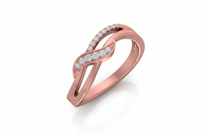 แหวนทอง 14K ประดับเพชรทรงบิด |   เพชรทรงบริลเลียนต์ 0.07 กะรัต - Product Image 3