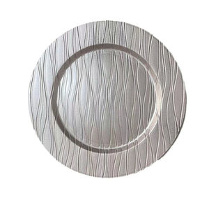 Hot Seller Silver Braided Edge Metal Charger Plates Round Plate Chargers For <b>Wedding</b> Banquet Event Table Setting Decoration - Product Image 4