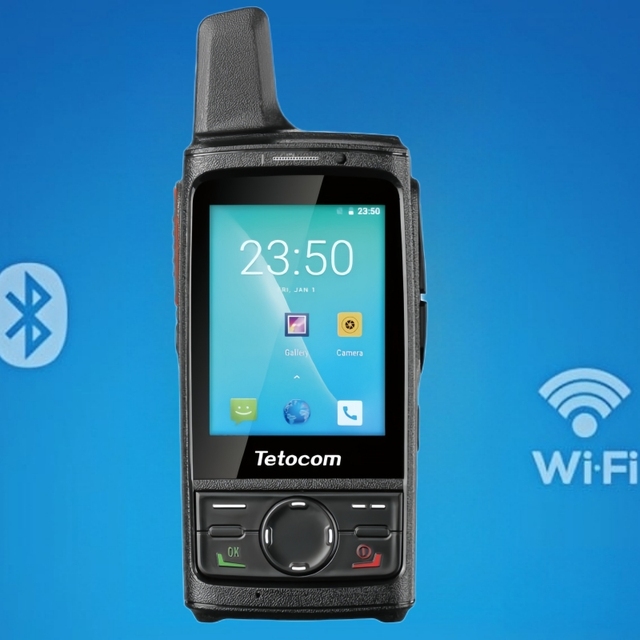 Tetocom T8+ 4G-LTE for Android OS Intercom Zello PTT Handheld Walkie Talkie 5000km Range