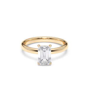 Juego de puntas de anillo de compromiso de solitario de moissanita con forma de esmeralda de 1,76 quilates, en plata para ella, con forma de Esmeralda, de quilates, de - Product Image 5