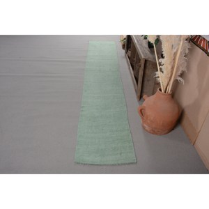 Tapis Turc Vintage Moderne 1.9 X 12.6ft Classique Grande Surface Laine Verte Abstrait Rectangle Motif Latex Dos Vert Tapis de Chambre 4m - Product Image 2