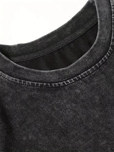 T-shirts d'été à manches courtes pour hommes Stock de logos personnalisables à impression de lignes rouges et noires, vêtements en vrac, balles de vêtements mixtes, vêtements d'occasion - Product Image 3