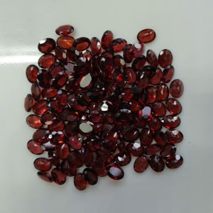 Granate Rojo Natural de 8x6MM, Corte Ovalado, Gema Suelta de la Mejor Calidad para la Fabricación de Joyas - Product Image 5
