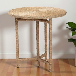 Table d'appoint moderne en jonc de mer, table d'appoint en paille artisanale, tables d'appoint en herbe de mer naturelle, prix de gros - Product Image 1