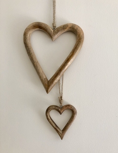 Événements de Festival de mariage et décoration de fête suspendus cœur de noël en bois suspendus pour thème moderne - Product Image 3