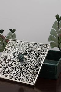 Nouveau produit vente chaude pierre naturelle verte et boîte à écrous carrés en laiton - Product Image 4