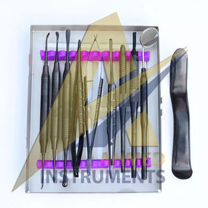 2024 nouveauté Kit d'instruments de micro-chirurgie buccale dentaire 11 pièces enduit noir par SUAVE INSTRUMENTS SURGICAUX - Product Image 1