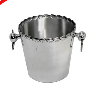 New Handmade Silver finished <b>Metal</b> Round Shape Wine Chiller For Barware And Party - Product Image 1