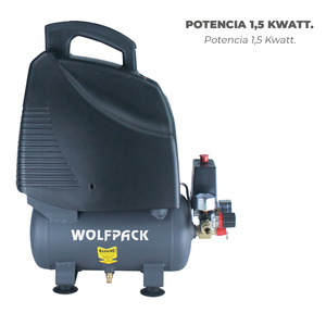 Compressore 6 Litri / 8 Bar / 1,1 kW - 1,5 HP Senza Olio - Product Image 4