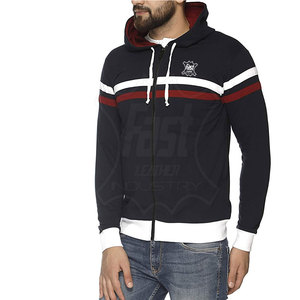 Sweat à capuche zippé pour homme de haute qualité avec poches, impression personnalisée, sweat à capuche zippé pour homme, utilisation en extérieur, polaire épais et chaud - Product Image 3