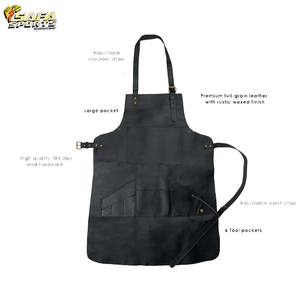 Top Ventas Recién llegado Delantal de babero de cuero transpirable Hecho a medida con la mejor calidad Sin mangas para fines de limpieza - Product Image 3