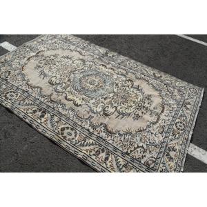 พรมวินเทจขนาด 5.4x8.5 ฟุต พรมตุรกีขนาดใหญ่ พรมขนสัตว์ลายสัตว์สีเบจ - Product Image 2