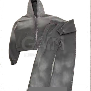 Survêtement en strass pour hommes de super qualité pour le jogging survêtement en strass avec logo personnalisé et tenue décontracté pour hommes au meilleur prix - Product Image 4