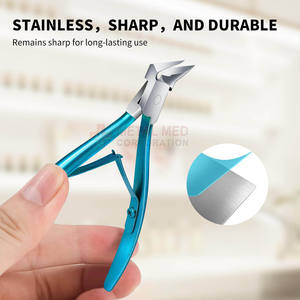 Pinzas para uñas de acero Extra afiladas de grado quirúrgico, cuchillas curvas, cortadores de uñas eléctricos para uñas duras, belleza, dedos de los pies - Product Image 5