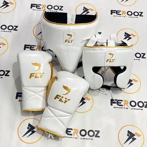 2026 Nuevo y de gran venta Set de Boxeo Profesional de Alta Calidad Blanco Naranja para Combate y Sparring con Súper Lazos y Cordones - Product Image 6
