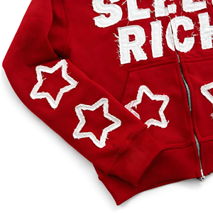 Custom Men's Hoodie Distressed Patches Heavyweight 100% Cotton Winter High Quality Hoodies - Product Image 3