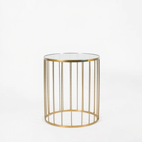 Top Tendance Design Moderne Fabriqué À La Main En Marbre Top Table D'appoint Meubles De Salon Table À Thé Plaqué Or pour La Maison Et Le Bureau Décor