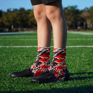 Housses de taquet personnalisées Housse de taquet de football américain Noir Blanc Couleur Design personnalisé Housse de taquet de football américain - Product Image 5