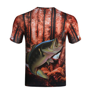UPF 50 + Camisetas de rendimiento Camisetas de manga corta de secado rápido Pesca Senderismo Camisas 100% Poliéster Spandex Impresión por sublimación - Product Image 2
