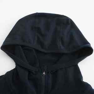 CUSTOM alta calidad al por mayor Hombres Normal 100% Merino Wool Zip Hoodie - Product Image 4