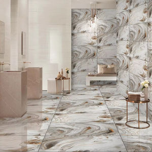 Infinity Brown 600x1200mm Azulejos de suelo de porcelana interior moderno Alto brillo Pulido Textura sólida Habitación Resistente al desgaste - Product Image 1