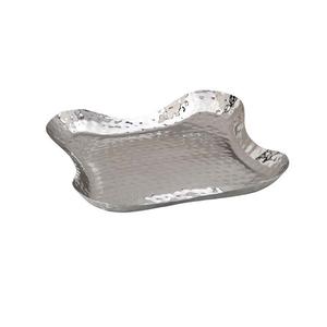 Royal Looking Wedding Party Tabletop Decorating Catering Serving Niquelado Brillante Pulido Metal Servir Plato Bandeja - Product Image 5