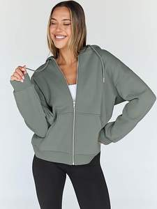 Women <b>Zip</b> <b>Up</b> <b>Hoodie</b> Soft Fleece Comfort Fit Men <b>Zip</b> <b>Up</b> <b>Hoodie</b> Winter Warm Outerwear - Product Image 5