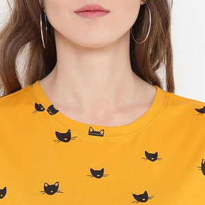 Camiseta Gráfica Bordada a Cuadros de Verano para Mujer, Ropa de Calle Moderna, Alta Calidad, 100% Algodón, Suministro Directo de Fábrica - Product Image 5