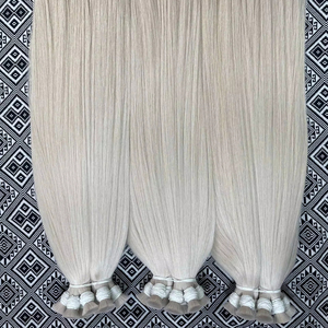 Extensiones de cabello humano vietnamita Remy platino teñido a granel al por mayor fuente ALTA virgen recto 20 pulgadas máquina doble trama - Product Image 4