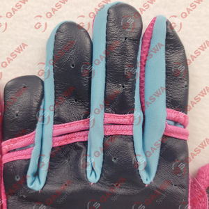 Gants de frappe de baseball en cuir à manchette longue réglable de meilleure qualité bleu et rose avec un nouveau design - Product Image 5