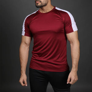 Camisetas de manga corta para gimnasio, camiseta 95% de algodón 5% elastancia transpirable, moda de Hip Hop, dobladillo curvo personalizado, camisetas de gimnasio de cuello redondo - Product Image 5