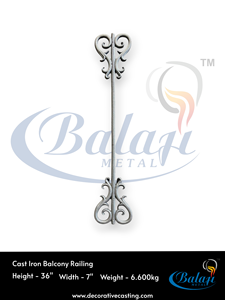 Reja de Ventana Moderna de Hierro Fundido, Decoración de Puerta de Seguridad para Balcón con Acabado Altamente Pulido - Product Image 3