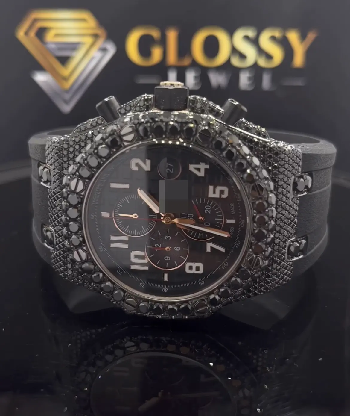 Ef Vvs Mossonite Kleur Minder Diamond Ice Out Desinger Horloge Met Custom Werk Op En Bezel Baguette Diamond Instellen