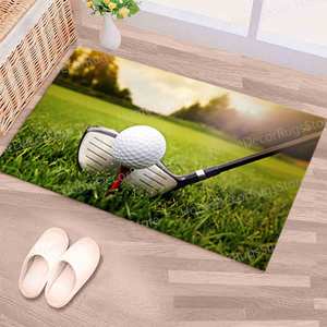 Tapis imprimé : Design moderne de club de golf pour la salle de sport ou la cave, tapis fin non tissé - Product Image 2