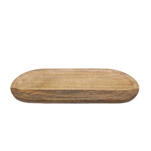 Lot de 2 plateaux rectangulaires en bois de mangue couleur naturelle plateaux alimentaires de grande taille pour décoration de dessus de Table et de Restaurant - Product Image 6