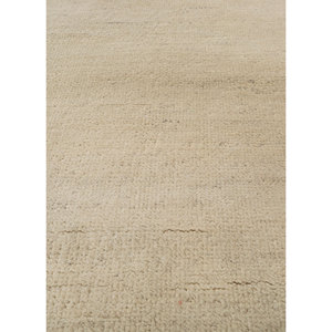 Tapis en laine noué à la main Zuri Ivory AKWL-1143(FR) – Tissage plat, couleur unie, pour salon, couloir, rectangulaire, viscose - Product Image 3