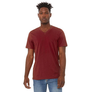 Nuevas camisetas de marca de verano para hombre, camisetas de manga corta de verano con cuello en V de Color sólido para hombre - Product Image 6