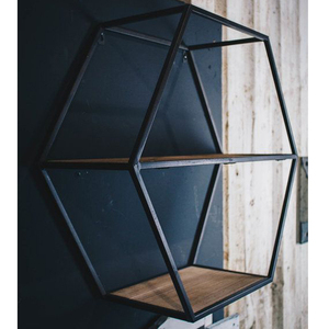 Nueva fabulosa estantería redonda, estante curvo, hoteles de lujo, sala de estar, restaurante, decoración de pared, organizador de pared, arte y artesanía - Product Image 4