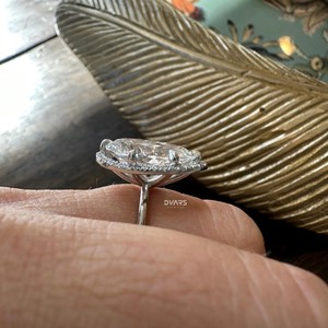 แหวนเพชรที่ตัดเป็นลูกแพร์สุดหรูสำหรับผู้หญิงเครื่องประดับงานหมั้นงานแต่งงานของขวัญเจ้าสาวแหวนดีไซน์เนอร์ - Product Image 5