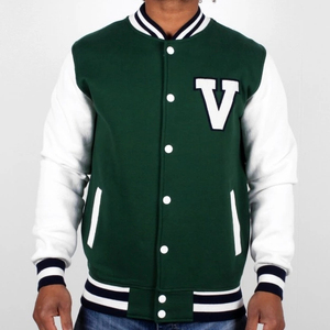 Chaqueta Universitaria Personalizada para Hombre con Logotipo Bordado en la Parte Delantera, Forro Polar Cortavientos de Alta Calidad, Color y Talla Personalizables - Product Image 5