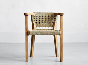 Sillón hecho a mano de teca con diseño de tejido de cuerda muebles elegantes para el hogar moderno espacio de trabajo interior Bar u hospitalidad Japón - Product Image 2