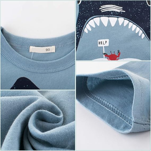 T-shirt en coton tricoté à manches courtes respirant et écologique pour tout-petit garçon, avec appliqué personnalisé, collection boutique, vêtements d'été pour enfants, directement de la marque - Product Image 5