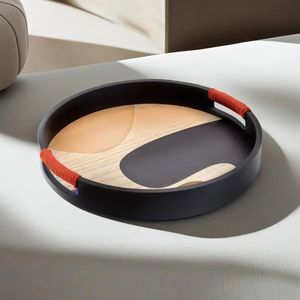 Bandeja rústica de madera hecha a mano con asas de cuerda adecuada para cocinas de granja, decoración festiva de comedor rústico - Product Image 5