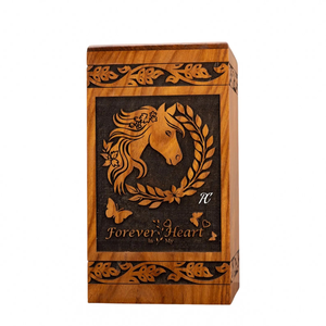 Handcrafted Rosewood Horse Urn Tree of Life Cremation Memorial <b>Keepsake</b> Decorative Cremation Urn <b>for</b> <b>Ashes</b> - Product Image 3