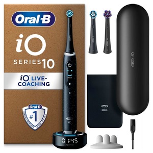 แปรงสีฟันไฟฟ้า Oral-B IO SENSE แปรงสีฟัน IO-10สีดำขนนุ่มคุณสมบัติฟอกสีฟัน - Product Image 1