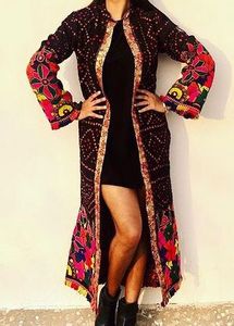 Banjara-abrigo largo de lana para mujer, bohemio - Product Image 2