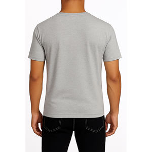 Camiseta personalizable de algodón 100% para hombre, camiseta de manga corta lisa de gran tamaño, colección esencial de manga corta gruesa - Product Image 2