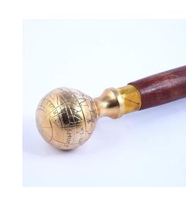 Bastones victorianos decorativos y bastones para hombres y mujeres-36 "Mango de latón de ébano marrón Bastón plegable Derby unisex - Product Image 3